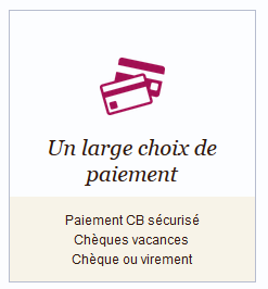 Un large choix de paiement